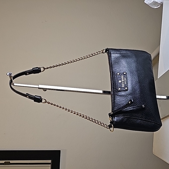 Kate Spade Black Pebbled Leather Berkshire Rd. MiniBag Goldtone Hardware EUC - Picture 2 of 14